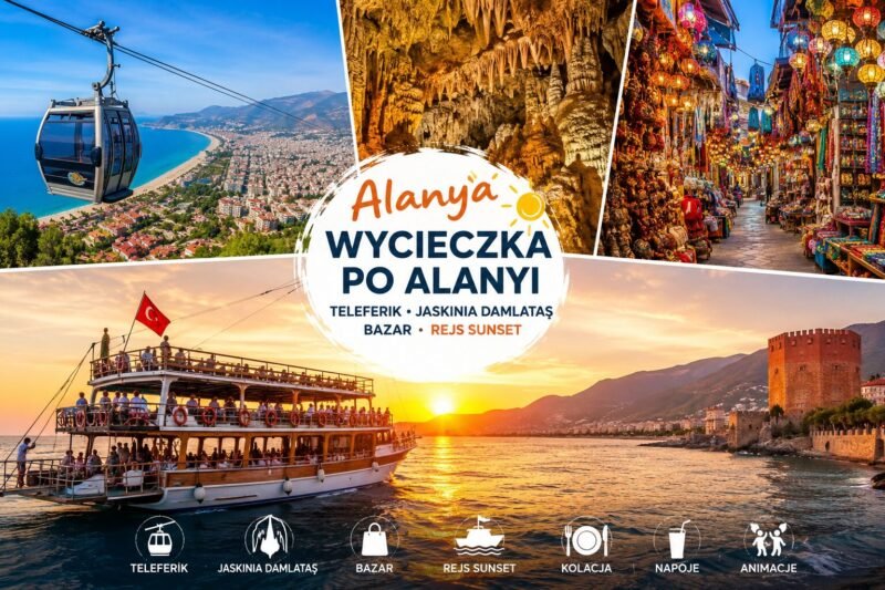 Wycieczka po Alanyi z Kolejką Linową i Rejsem Sunset z Kolacją