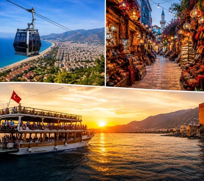 Alanya City Tour – kolejka linowa, bazar i rejs o zachodzie słońca